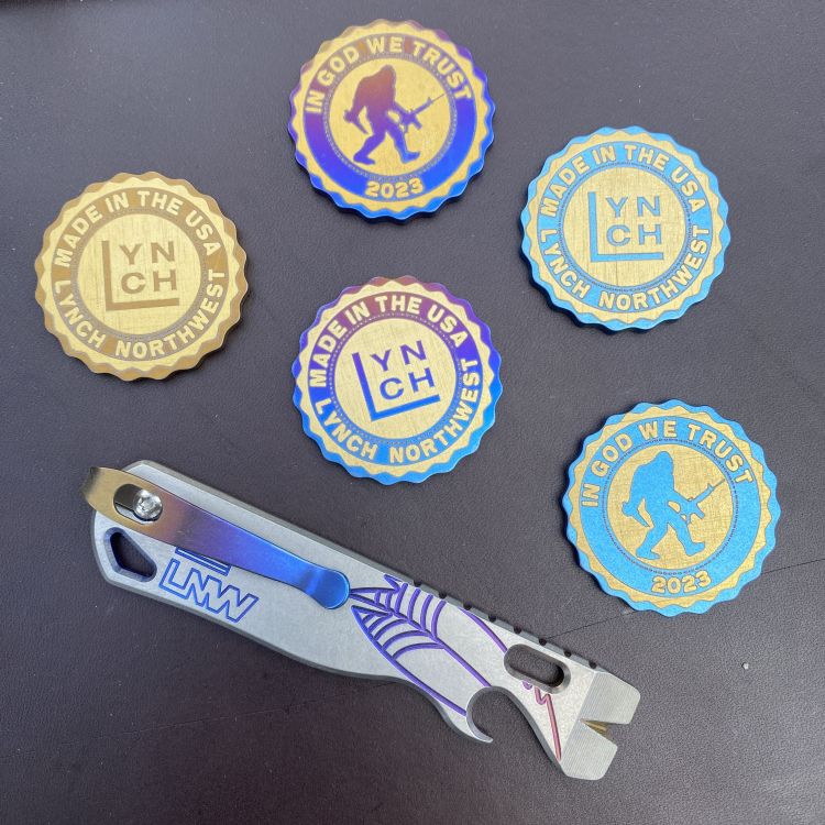 Lynch Northwest Bigfoot Titanium Bottle Cap Token