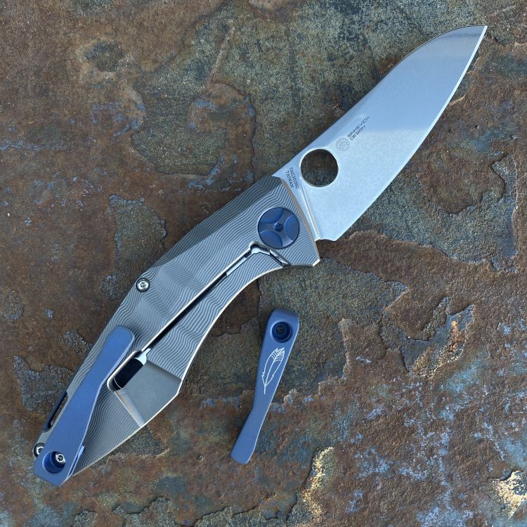 Spyderco Drunken Titanium/Carbon Fiber Framelock S90V Machined Folding Knife