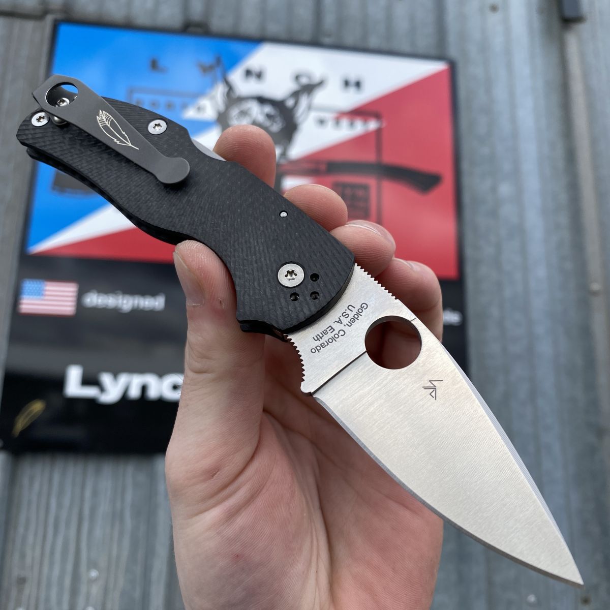 Spyderco Native 5 Fluted Carbon Fiber Scales Satin S90V Blade