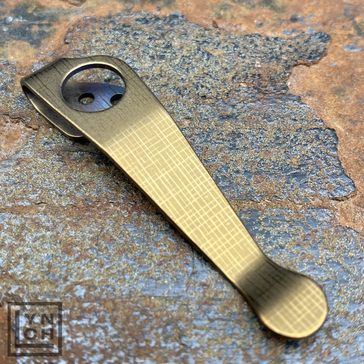 Bronze Micarta Deep Carry Titanium Pocket Clips