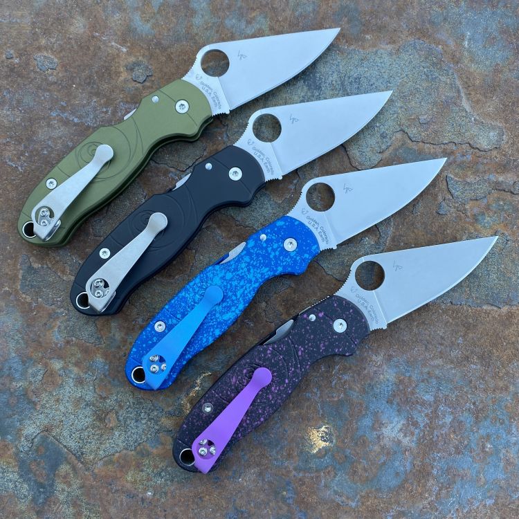 Spyderco Para 3 "Fibonacci" Aluminum Scales S45V MOD Knife