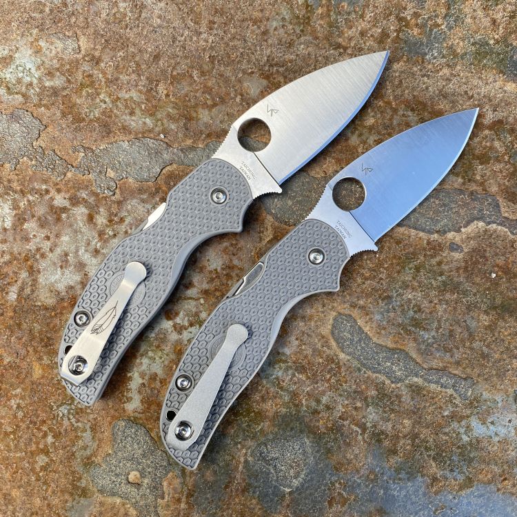 Spyderco Sage 5 LW Gray FRN Scales Satin Maxamet Blade Folding Knife