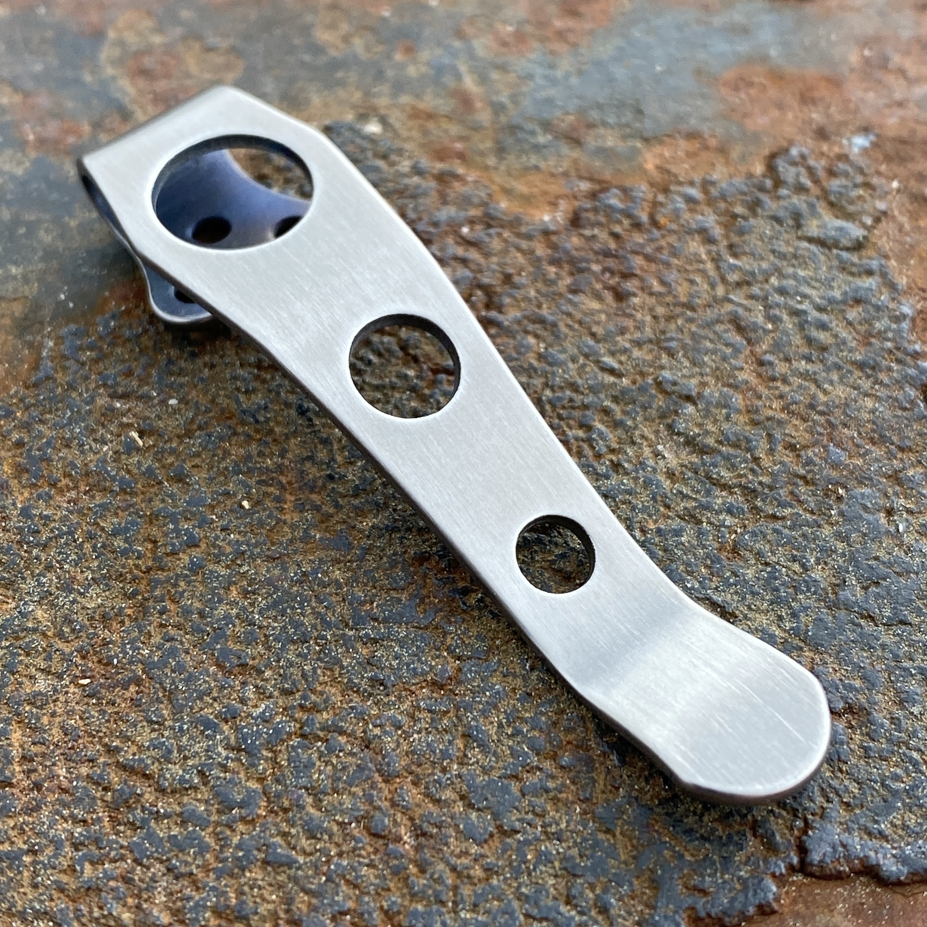 Titanium Deep Carry Pocket Clip Für C81 C10 C11 – 3-Loch Montage, Stonewash Finish