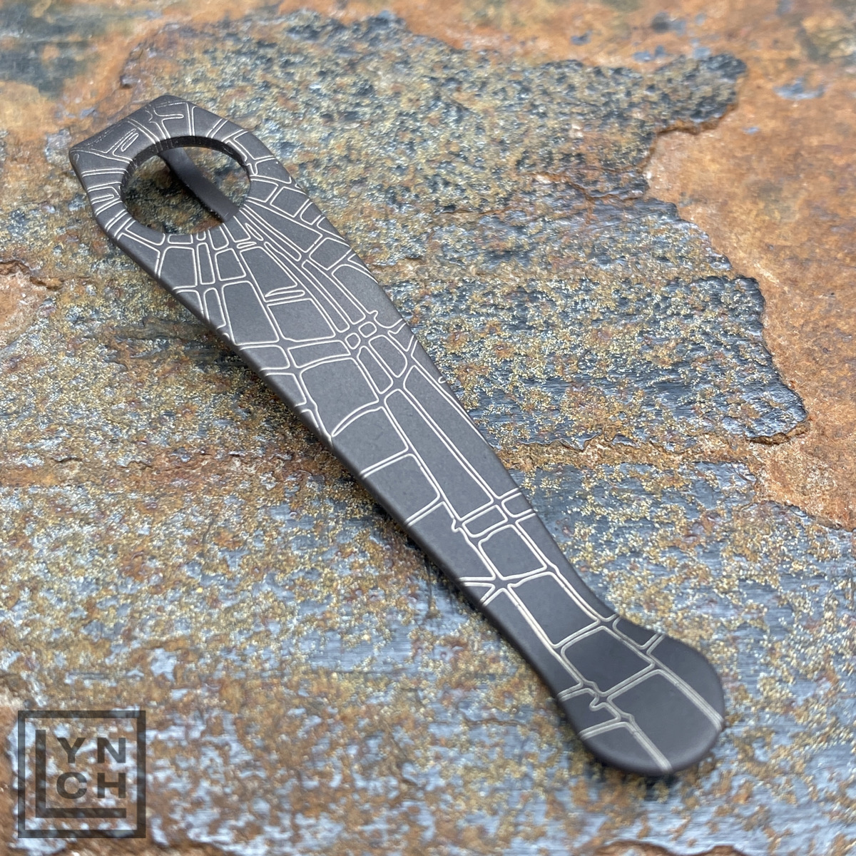 Black Spydie Web Deep Carry Titanium Pocket Clips