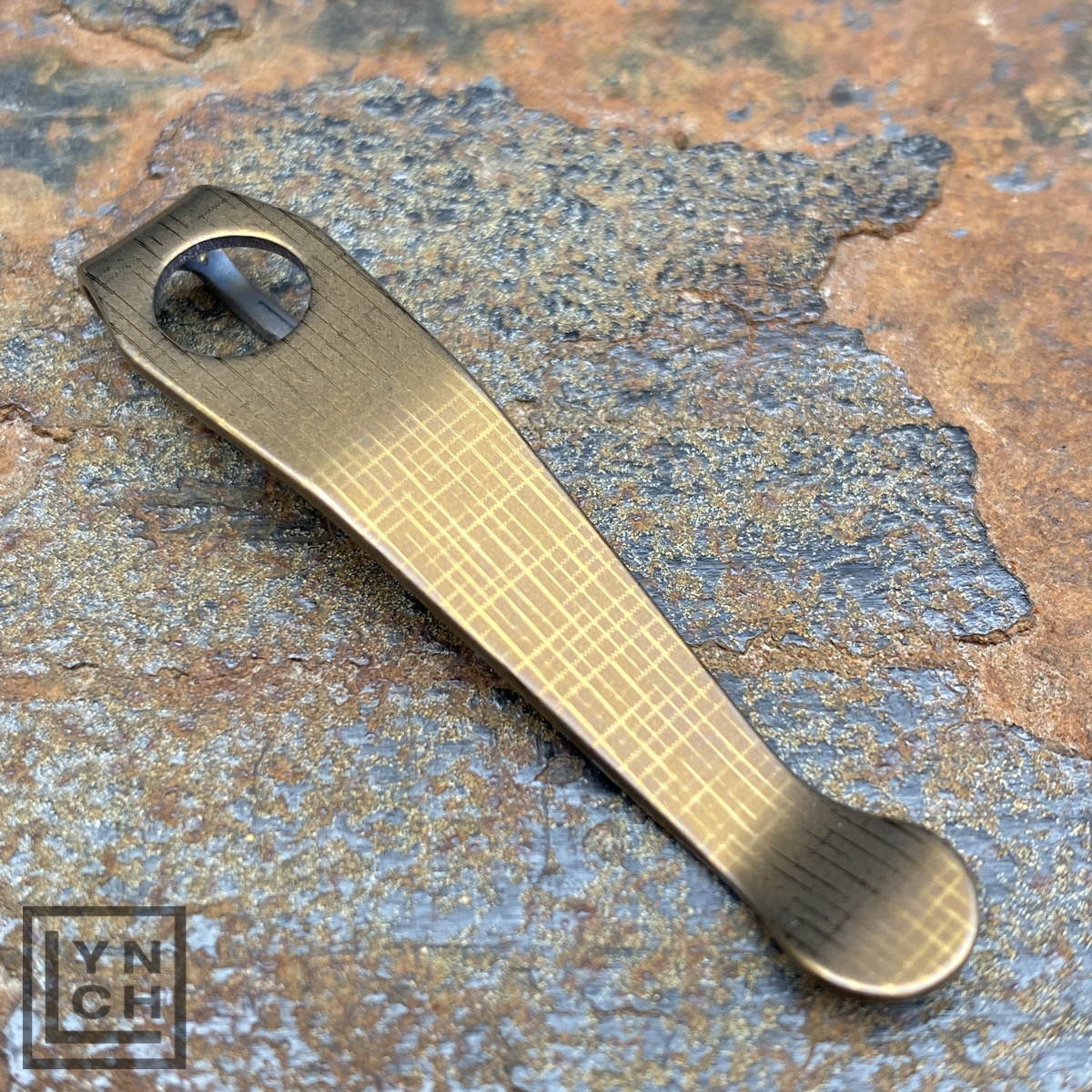 Bronze Micarta Deep Carry Titanium Pocket Clips