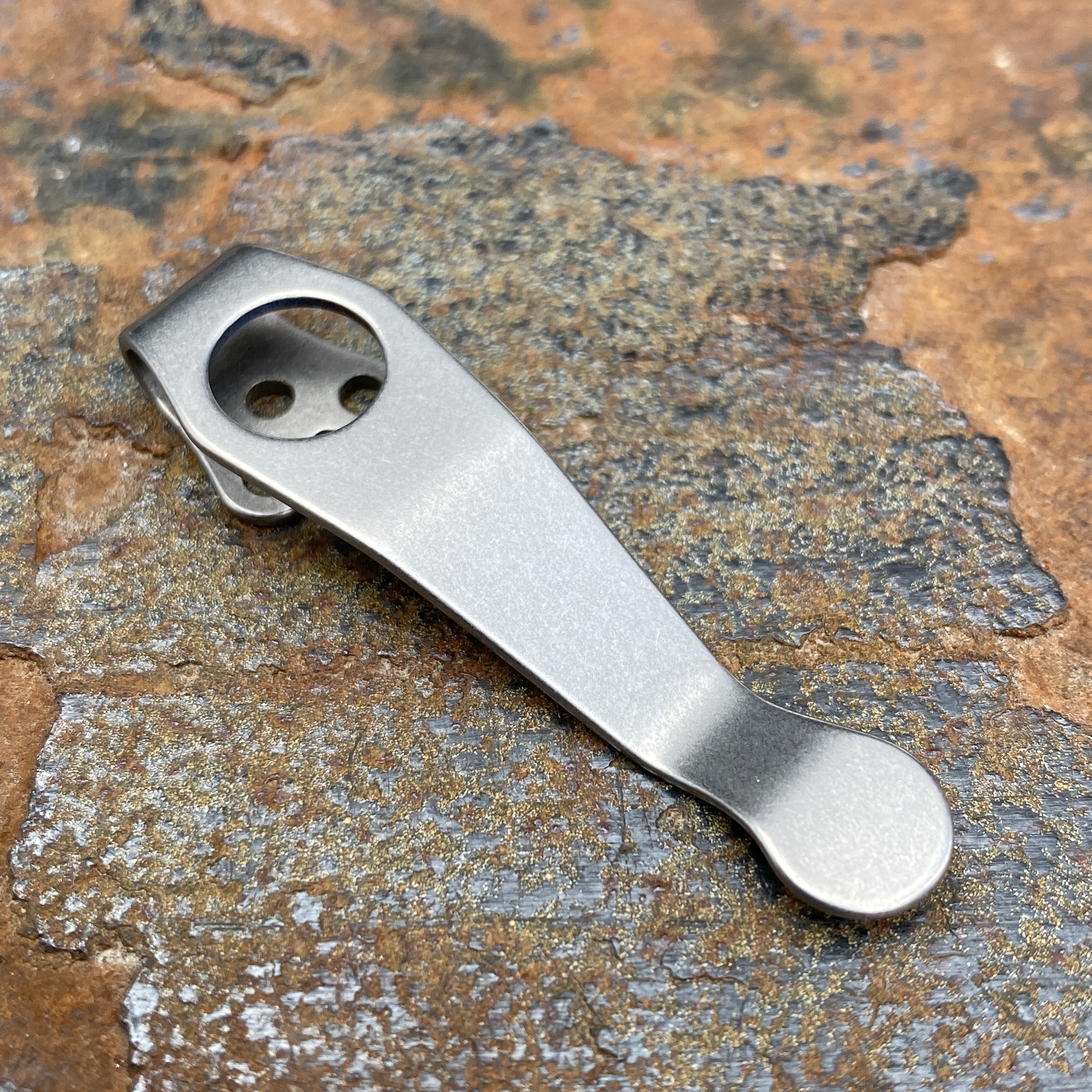 USA Made Spyderco Stubby Deep Carry Titanium Pocket Clip