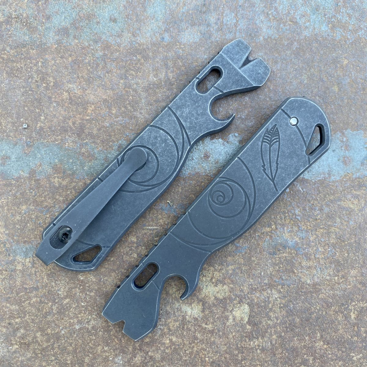 All Access Pass v1a Prybar EDC Pocket Tool Fibonacci Design