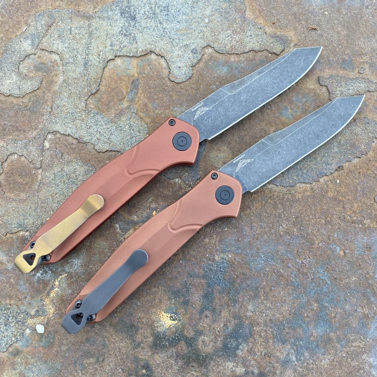 Benchmade Auto Osborne Burnt Copper Aluminum Scales 3.4" BW MagnaCut Blade Folding Knife