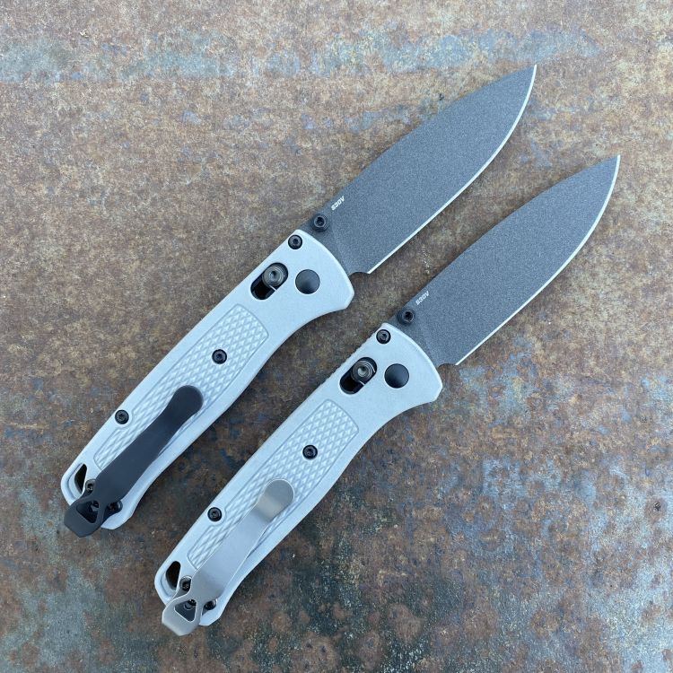 Benchmade Bugout Gray Grivory Scales 3.2" Cobalt S30V Blade Folding Knife