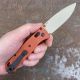 Benchmade Bugout Rust Orange Polymer Scales 3.2" Desert Verde S30V Blade Folding Knife