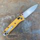 Benchmade Mini Bugout Daybreak Yellow Grivory Scales 2.3" Satin S30V Blade Folding Knife