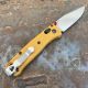 Benchmade Mini Bugout Daybreak Yellow Grivory Scales 2.3" Satin S30V Blade Folding Knife