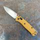 Benchmade Mini Bugout Daybreak Yellow Grivory Scales 2.3" Satin S30V Blade Folding Knife