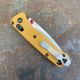 Benchmade Mini Bugout Daybreak Yellow Grivory Scales 2.3" Satin S30V Blade Folding Knife