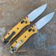 Benchmade Mini Bugout Daybreak Yellow Grivory Scales 2.3" Satin S30V Blade Folding Knife