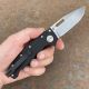 Demko AD20.5 Black G10 Scales Stonewashed 20CV Clip Point Blade Folding Knife