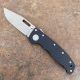 Demko AD20.5 Black G10 Scales Stonewashed 20CV Clip Point Blade Folding Knife