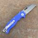 Demko AD20.5 Blue #2 G10 Scales Stonewashed 20CV Sharks Foot Blade Folding Knife