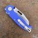Demko AD20.5 Blue #2 G10 Scales Stonewashed 20CV Sharks Foot Blade Folding Knife