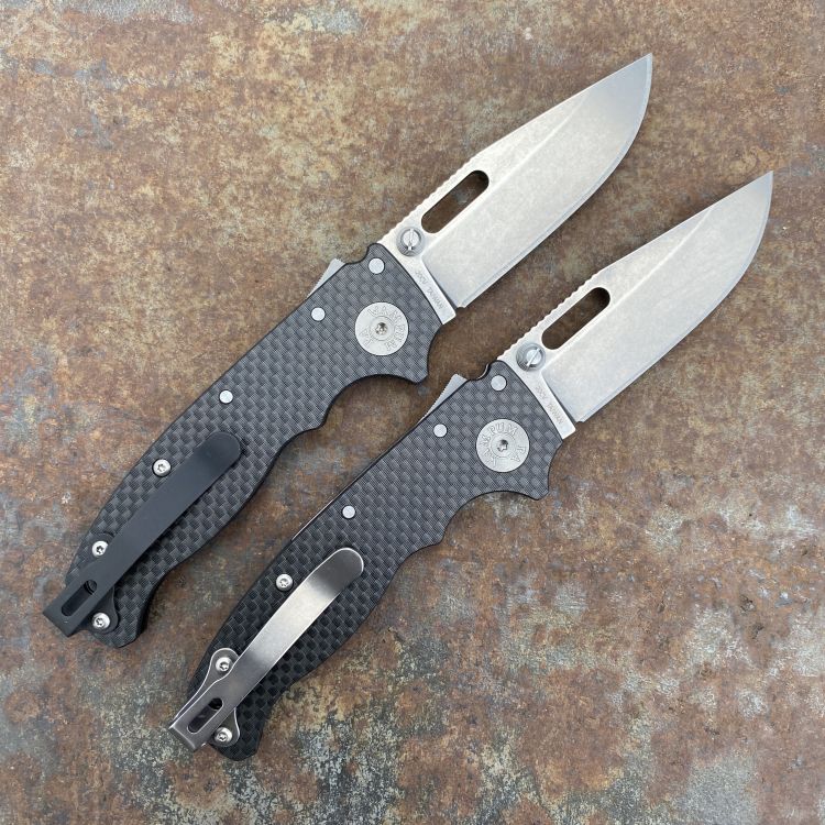 Demko AD20.5 Carbon Fiber Scales Stonewashed 20CV Clip Point Blade Folding Knife