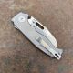 Demko AD20.5 Smooth Titanium Scales Stonewashed 20CV Sharks Foot Blade Folding Knife
