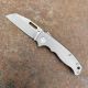 Demko AD20.5 Smooth Titanium Scales Stonewashed 20CV Sharks Foot Blade Folding Knife