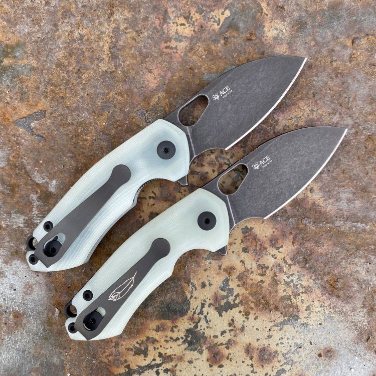 GiantMouse ACE RIV Jade G10 Magnacut PVD Blade Folding Knife
