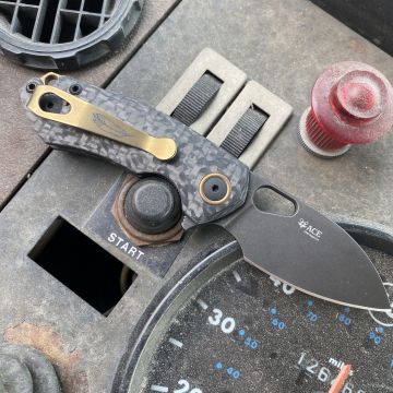 GiantMouse ACE RIV Liner Lock Carbon Fiber PVD Magnacut Blade Folding Knife Exclusive