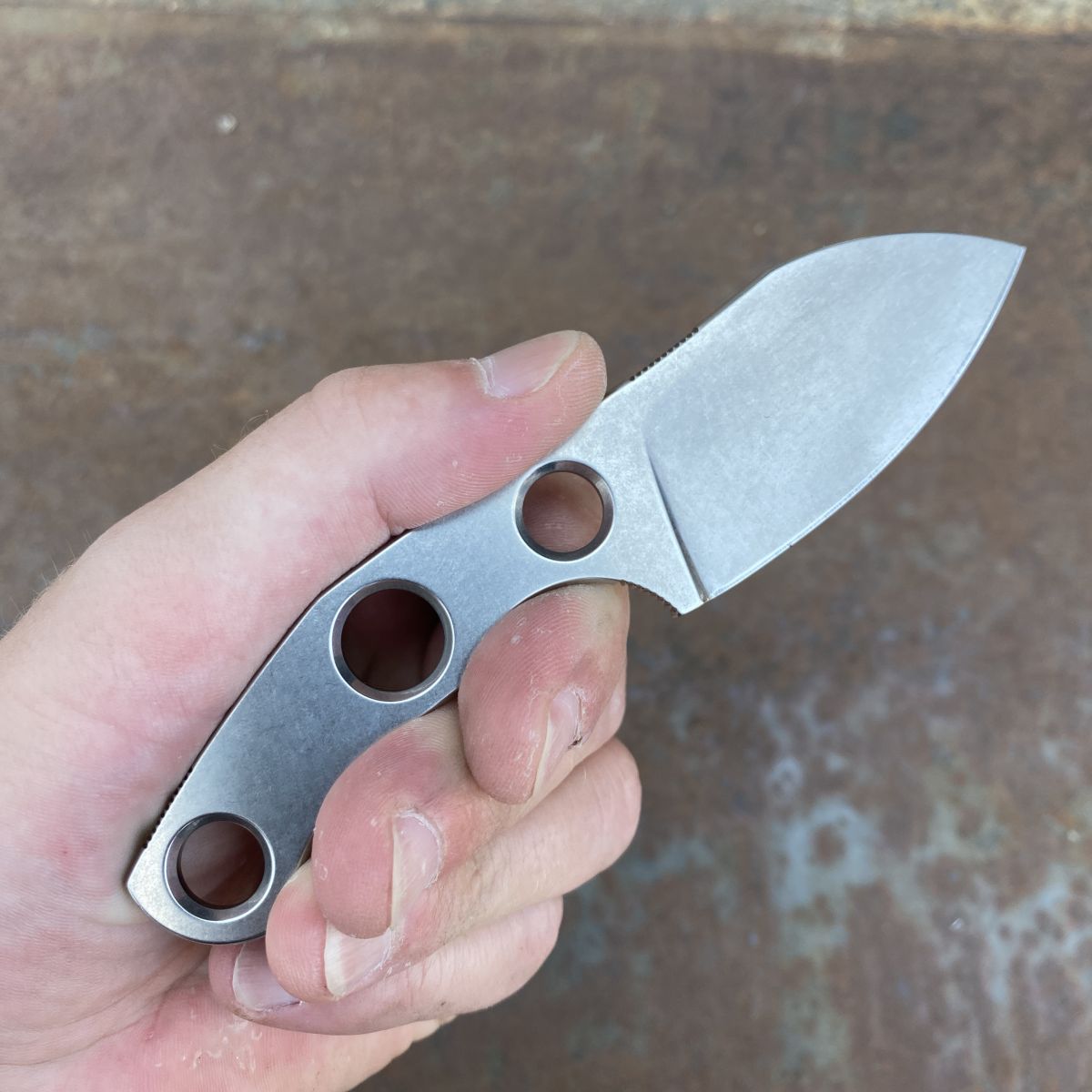 GiantMouse GMF1 Stonewashed Bohler N690 Fixed Blade (GMF1)
