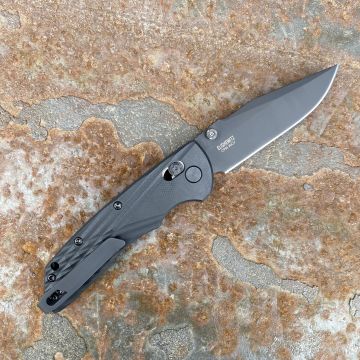 Hogue Deka Black G10 Black Clip Point 20CV Blade Folding Knife