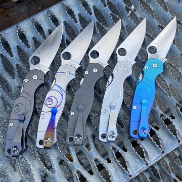 Spyderco PM2 Limited Run "Fibonacci" Titanium Scale Kit