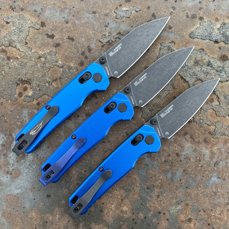 Kershaw Bel-Air Dura-Lock Blue Aluminum Blackwash MagnaCut Blade Folding Knife