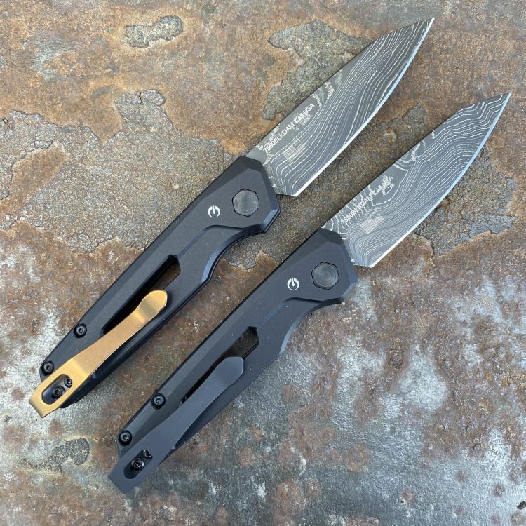 Kershaw Launch 11 Auto Black Aluminum Damascus Blade Folding Knife