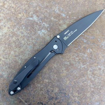 Kershaw Leek Assisted Frame Lock Black Stainless Steel Black Sandvik 14C28N Folding Knife