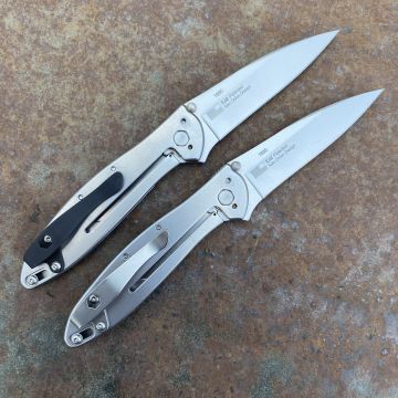 Kershaw Leek Assisted Frame Lock Stainless Steel Beadblasted Sandvik 14C28N Folding Knife