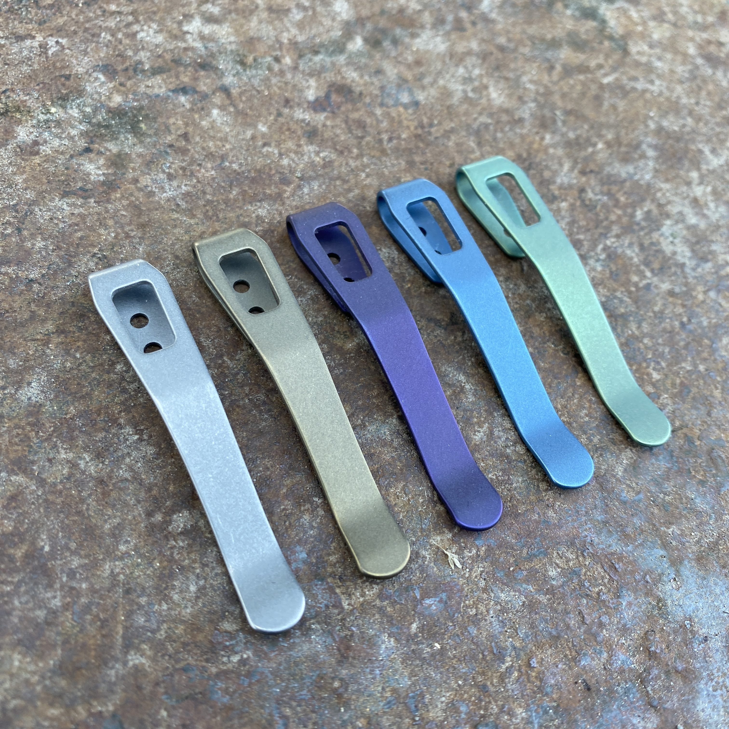 ゆえ Laputa CLIPS OF CRUNCH LOOP Ⅰ Ⅱ Ⅲ USA Made Titanium McNees Short Deep Carry Pocket Knife Clip