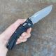 Microtech Amphibian Ram-Lok Fluted Black G10 Apocalyptic M390 Folding Knife
