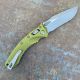 Microtech Amphibian Ram-Lok Fluted OD Green Aluminum Apocalyptic M390 Folding Knife
