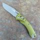 Microtech Amphibian Ram-Lok Fluted OD Green Aluminum Apocalyptic M390 Folding Knife