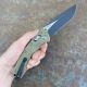 Microtech Amphibian Ram-Lok Fluted OD Green G10 Black M390 Folding Knife