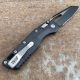 Microtech MSI Ram-Lok Black Polymer Two-Tone Black Partially Serrated M390 Folding Knife