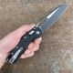 Microtech MSI Ram-Lok Black Polymer Two-Tone Black Partially Serrated M390 Folding Knife