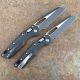 Microtech MSI Ram-Lok Black Polymer Two-Tone Black Partially Serrated M390 Folding Knife