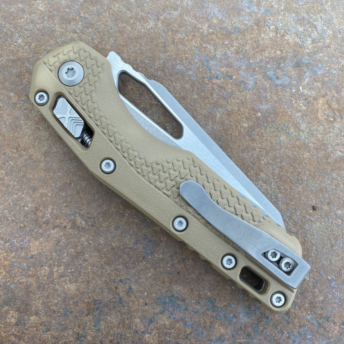 Microtech MSI Ram-Lok Dark Earth Polymer Apocalytpic M390 Microtech MSI Ram-Lok Dark Earth Polymer Apocalytpic M390