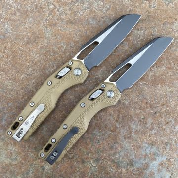 Microtech MSI Ram-Lok Dark Earth Polymer Two-Tone Black M390 Folding Knife