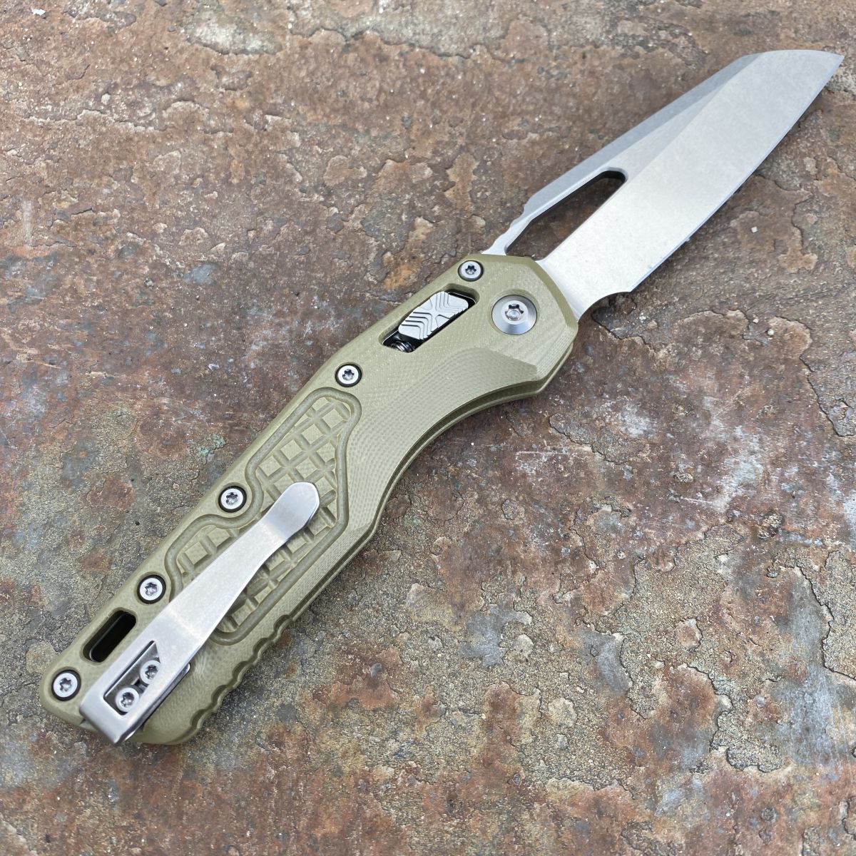 Microtech MSI Ram-Lok Frag OD Green G-10 Stonewashed M390 (210