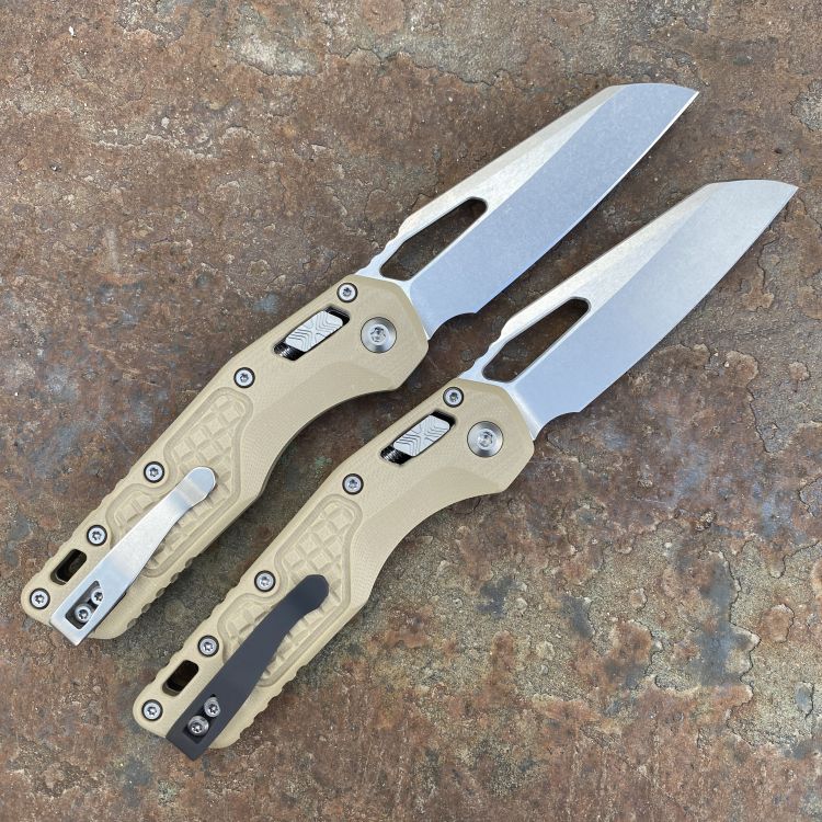 Microtech MSI Ram-Lok Frag Tan G-10 Stonewashed M390 Folding Knife