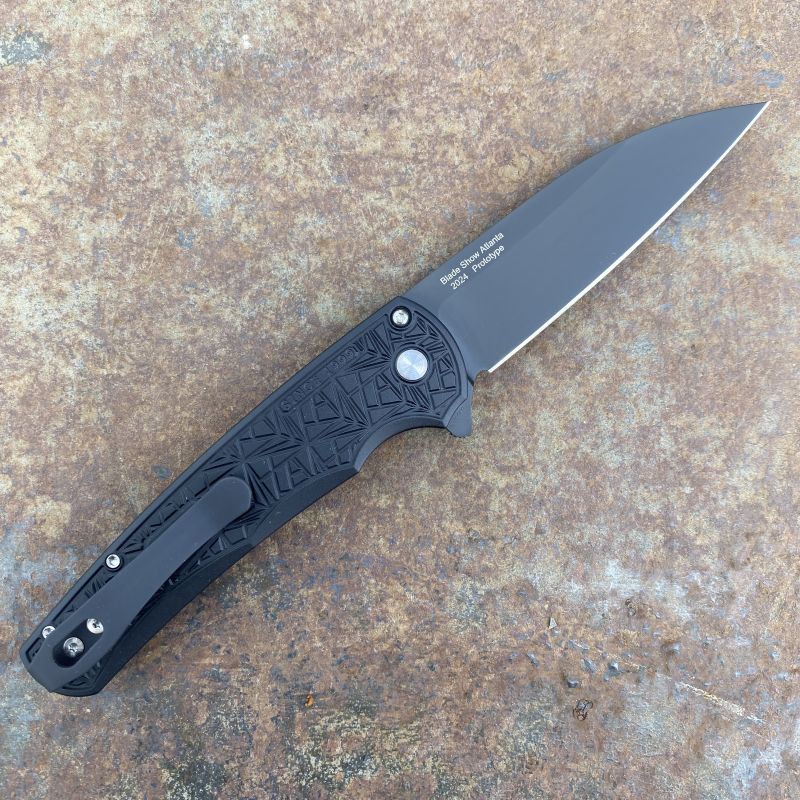 Pro-Tech BladeShow 2024 Malibu Nexus Black Aluminum Black Magnacut Blade Folding Knife