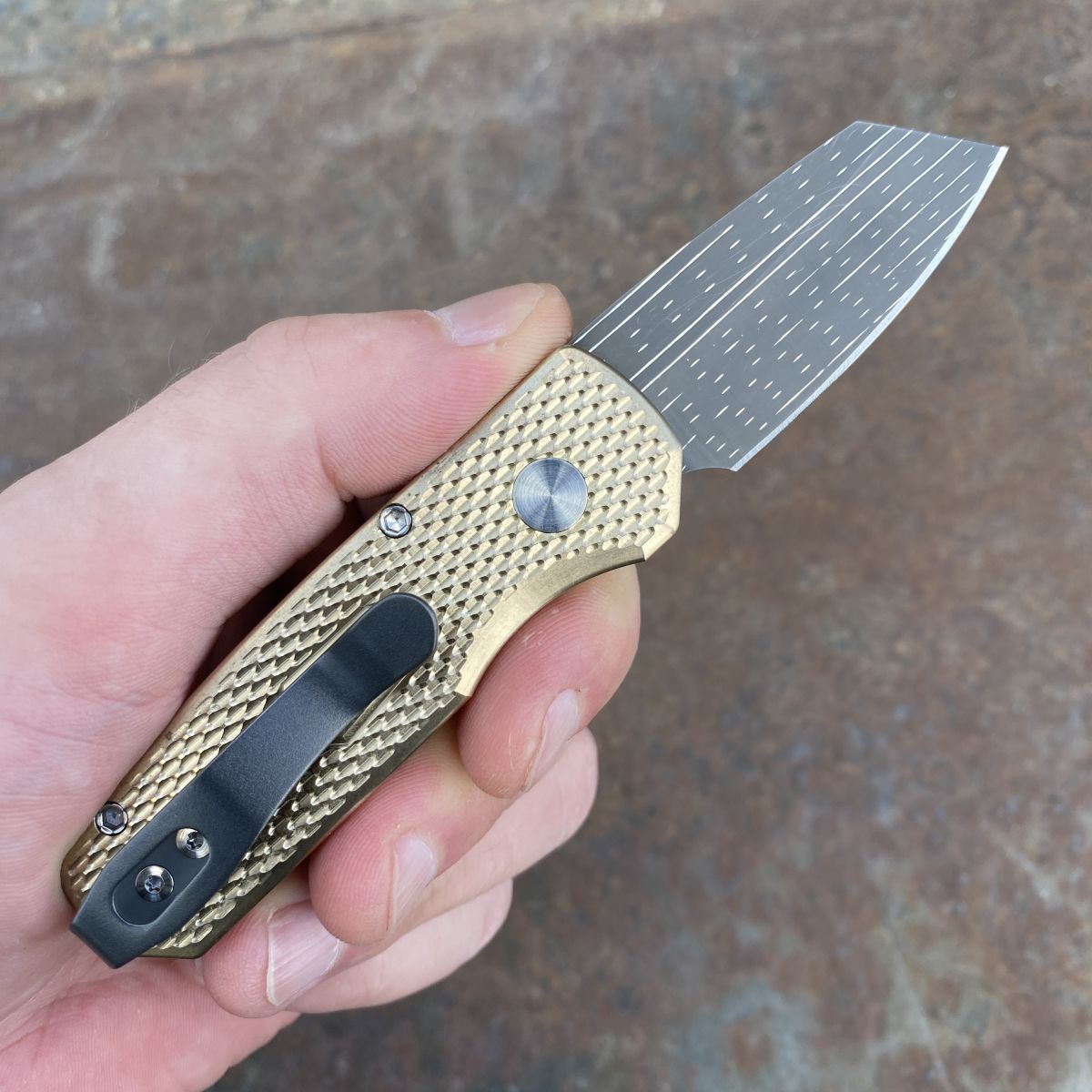 【激レアデック】Silent Lapis Special Gilded200限定 Pro-Tech Runt 5 BladeShow 2024 Auto Bronze Aluminum Starfire