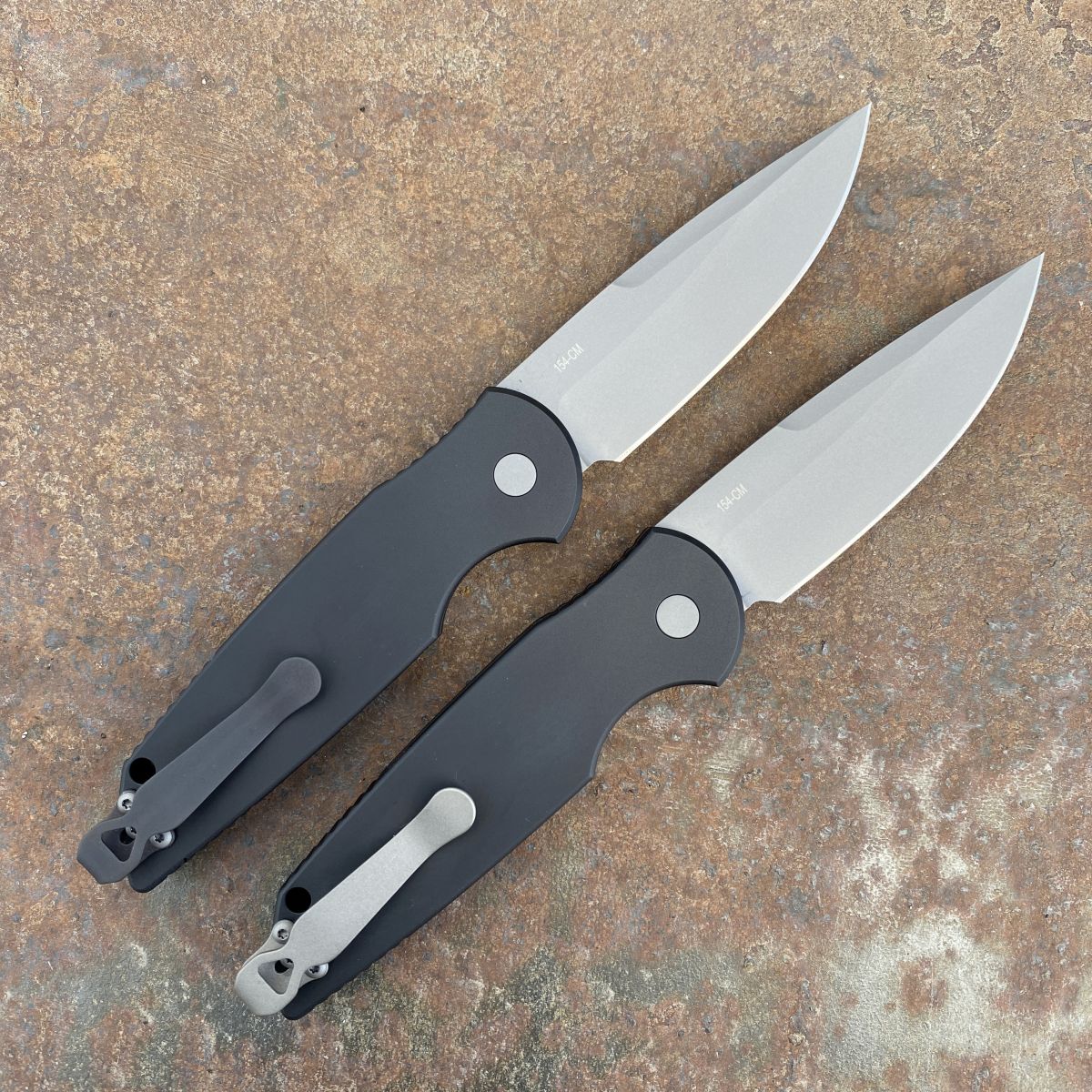 Pro-Tech TR-3 Auto Black Aluminum Beadblasted 154CM Blade (T3101